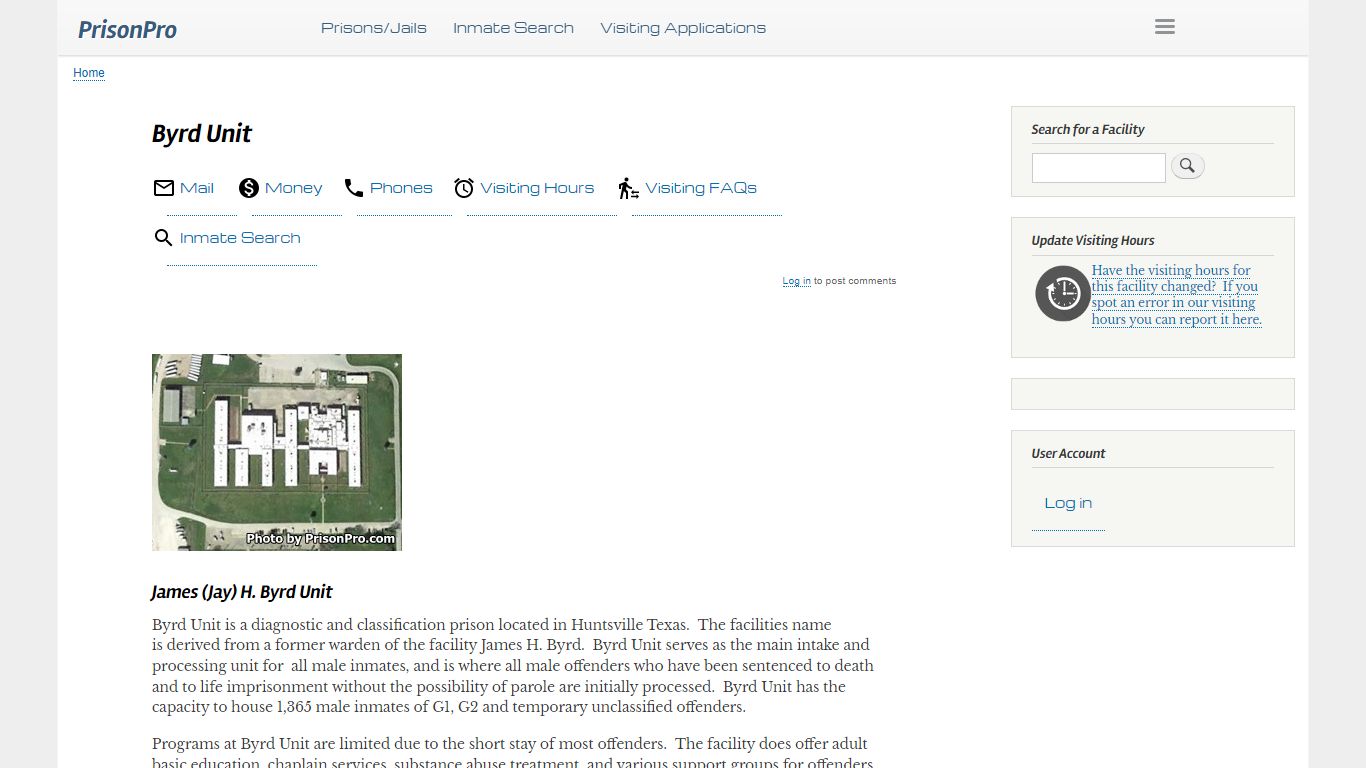 Byrd Unit Visiting hours, inmate phones, mail - PrisonPro
